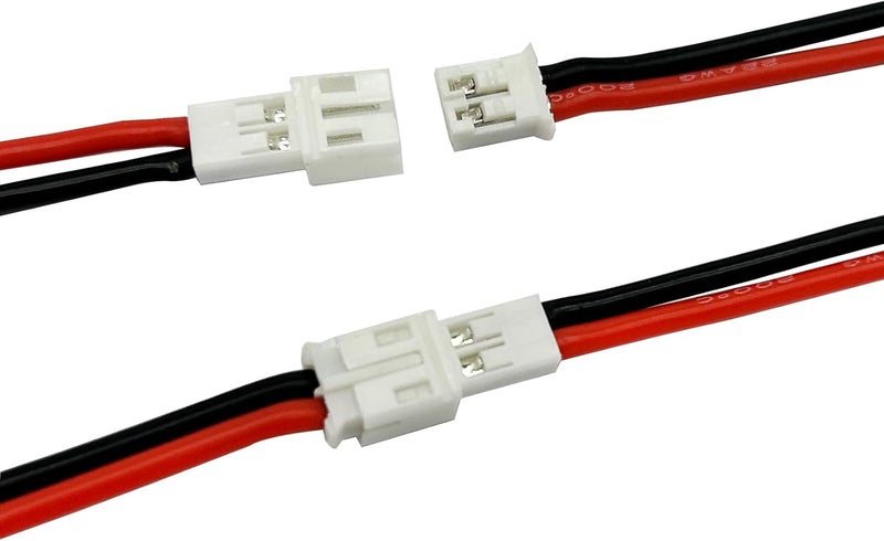 FLY RC 20 Pairs Jst PH 2.0 mm 22AWG 2Pin Pitch Plug Connector for Battery H67 H36 Blade Inductrix E010 E013 - Image 3